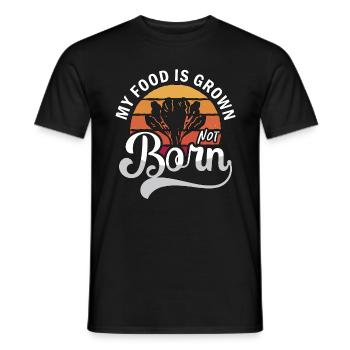 Veganism My Food Is Grown Retro No Meat Vegan Diet - Men's T-Shirt - black - Front - AI Model Male 178 light (178cm)
