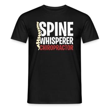 Chiropractic Spine Whisperer Massage Chiropractor - Men's T-Shirt - black - Front - AI Model Male 178 light (178cm)