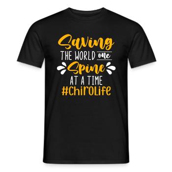 Chiropractic Saving The World Massage Chiropractor - Men's T-Shirt - black - Front - AI Model Male 178 light (178cm)