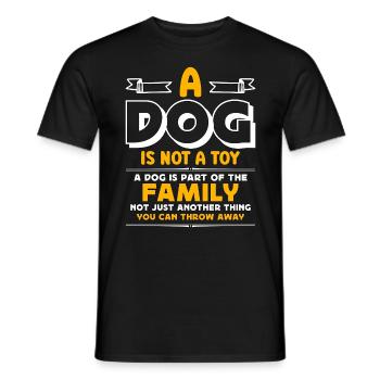 Abandoned Pets A Dog Is Not A Toy Homeless Animals - Men's T-Shirt - black - Front - AI Model Male 178 light (178cm)