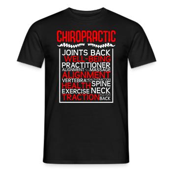 Chiropractic Chiropractor Joints Back Chiro Doctor - Men's T-Shirt - black - Front - AI Model Male 178 light (178cm)