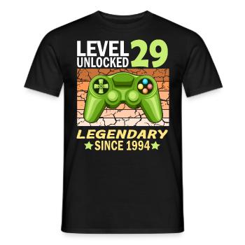 29. Geburtstag Gamer zocken Geburtstjahr 1994 - Männer T-Shirt - Schwarz - Vorne - AI Model Male 178 light (178cm)