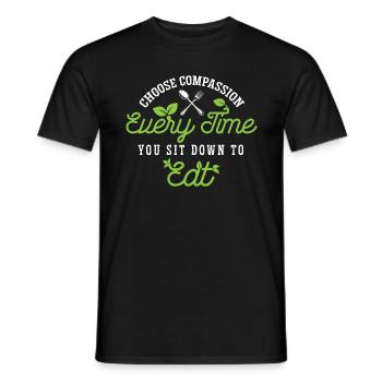 Vegan Chef Choose Compassion Every Time Vegan Life - Männer T-Shirt - Schwarz - Vorne - AI Model Male 178 light (178cm)
