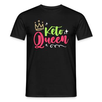 Ketogenic Diet Keto Queen Healthy Food Keto Lover - Men's T-Shirt - black - Front - AI Model Male 178 light (178cm)