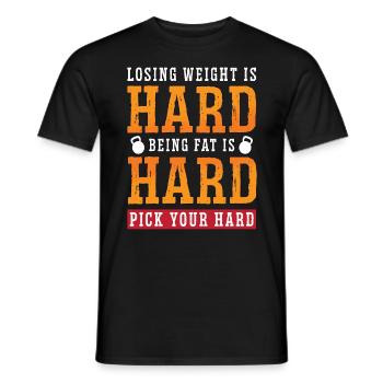 Low Carbs Diet Losing Weight Is Hard Healthy Diet - Men's T-Shirt - black - Front - AI Model Male 178 light (178cm)
