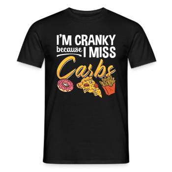 Low Carb Diet I'm Cranky Because Healthy Lifestyle - Männer T-Shirt - Schwarz - Vorne - AI Model Male 178 light (178cm)