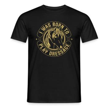 Dressage Je suis né pour l'équitation Dressage Rider - T-shirt homme - noir - Devant - AI Model Male 178 light (178cm)