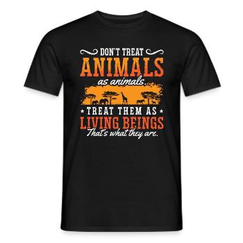 L'écologiste ne traite pas les animaux de l'environnement - T-shirt homme - noir - Devant - AI Model Male 178 light (178cm)