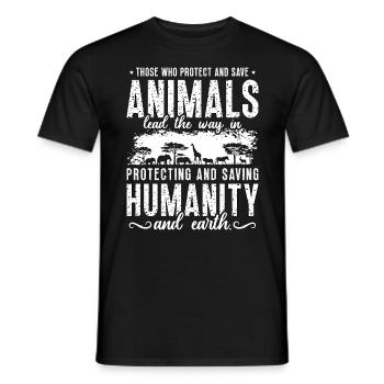 Conservationist Those Who Protect And Nature Lover - Men's T-Shirt - black - Front - AI Model Male 178 light (178cm)