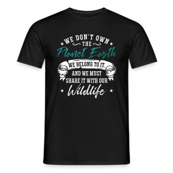 Écologiste, nous ne possédons pas l'amoureux de l'environnement - T-shirt homme - noir - Devant - AI Model Male 178 light (178cm)