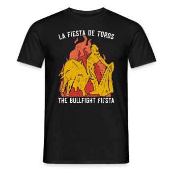 Bullfighting La Fiesta De Toros Loves Rodeo Clown - Men's T-Shirt - black - Front - AI Model Male 178 light (178cm)