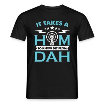 Ham Radio It Takes A Ham To Channel Radio Operator - Men's T-Shirt - black - Front - AI Model Male 178 light (178cm)