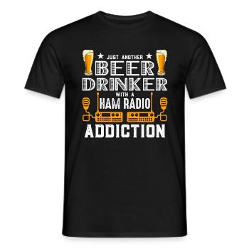 Ham Radio Just Another Beer Drinker Amateur Radio - Männer T-Shirt - Schwarz - Vorne - AI Model Male 178 light (178cm)