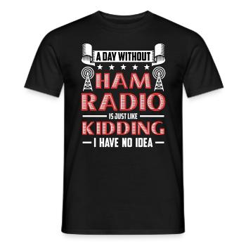 Ham Radio Un jour sans opérateur radioamateur Ham - T-shirt homme - noir - Devant - AI Model Male 178 light (178cm)