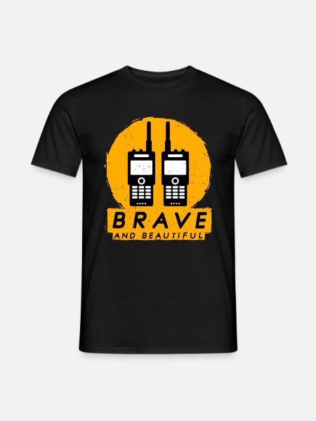 Ham Radio Brave And Beautiful Loves Radio Operator - Männer T-Shirt - Schwarz