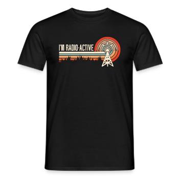 Radio amateur Je suis opérateur radio rétro radioactif - T-shirt homme - noir - Devant - AI Model Male 178 light (178cm)