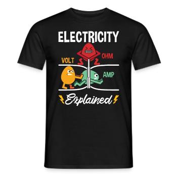 Electronics Repair Electricity Volt Ohm Electrical - Männer T-Shirt - Schwarz - Vorne - AI Model Male 178 light (178cm)