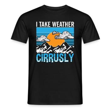 Météorologie I Prendre Météorologue Prévisions Météo - T-shirt homme - noir - Devant - AI Model Male 178 light (178cm)