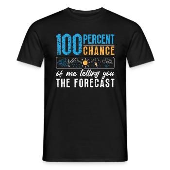 Meteorology 100 Percent Chance Weather Forecasting - Männer T-Shirt - Schwarz - Vorne - AI Model Male 178 light (178cm)