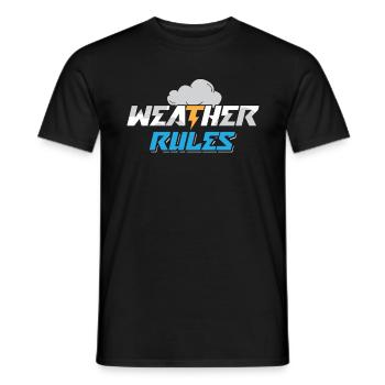 Meteorology Weather Rules Forecast Meteorologist - Men's T-Shirt - black - Front - AI Model Male 178 light (178cm)