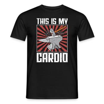 Forging This Is My Cardio Metalworker Blacksmiths - Männer T-Shirt - Schwarz - Vorne - AI Model Male 178 light (178cm)
