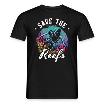 Marine Biology Save The Reefs Underwater Ecology - Männer T-Shirt - Schwarz - Vorne - AI Model Male 178 light (178cm)