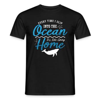 Marine Biology Every Time I Slip Into Underwater - Men's T-Shirt - black - Front - AI Model Male 178 light (178cm)