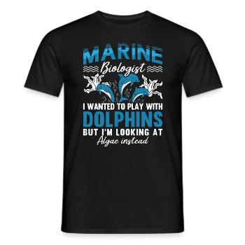 Marine Biologist I Wanted To Play Marine Science - Männer T-Shirt - Schwarz - Vorne - AI Model Male 178 light (178cm)