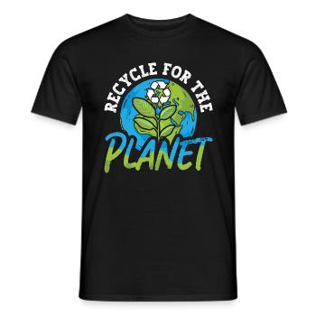 Recyclage du changement climatique pour la planète Terre Mère - T-shirt homme - noir - Devant - AI Model Male 178 light (178cm)