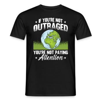 Changement climatique si vous n’êtes pas indigné Environnement - T-shirt homme - noir - Devant - AI Model Male 178 light (178cm)