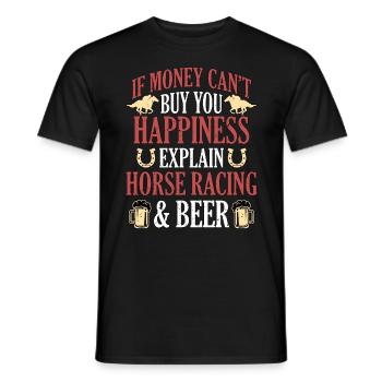 Horse Racing If Money Can't Buy Horseback Riding - Männer T-Shirt - Schwarz - Vorne - AI Model Male 178 light (178cm)