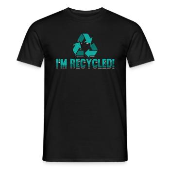 Recycling I'm Recycled Eco Friendly Reuse Recycler - Men's T-Shirt - black - Front - AI Model Male 178 light (178cm)