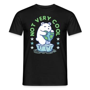 Le réchauffement climatique n’est pas très cool Science de l’environnement - T-shirt homme - noir - Devant - AI Model Male 178 light (178cm)