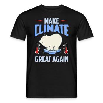 Global Warming Make Climate Great Again Awareness - Männer T-Shirt - Schwarz - Vorne - AI Model Male 178 light (178cm)