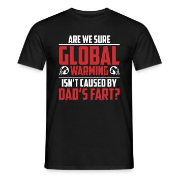 Réchauffement climatique sommes-nous sûrs du changement climatique mondial - T-shirt homme - noir - Devant - AI Model Male 178 light (178cm)