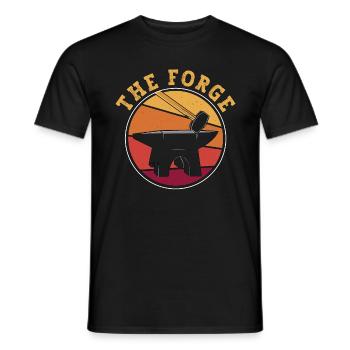 Farrier The Forge Retro Horses Metalwork Farriers - Männer T-Shirt - Schwarz - Vorne - AI Model Male 178 light (178cm)