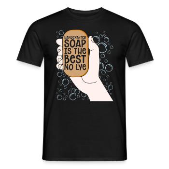 Soapmaking Handcrafted Soap Is The Saponification - Men's T-Shirt - black - Front - AI Model Male 178 light (178cm)