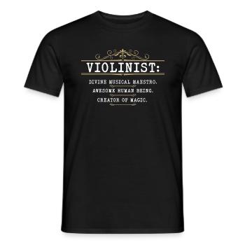 Violin Violinist Divine Musical Classical Music - Men's T-Shirt - black - Front - AI Model Male 178 light (178cm)