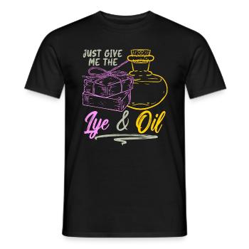 Soapmaking Just Give Me The Handicrafts Soap Maker - Men's T-Shirt - black - Front - AI Model Male 178 light (178cm)