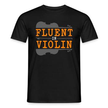 Violon Violon Violoniste Musique Classique - T-shirt homme - noir - Devant - AI Model Male 178 light (178cm)