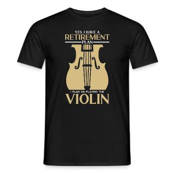 Violon Oui J’ai un instrument de régime de retraite - T-shirt homme - noir - Devant - AI Model Male 178 light (178cm)
