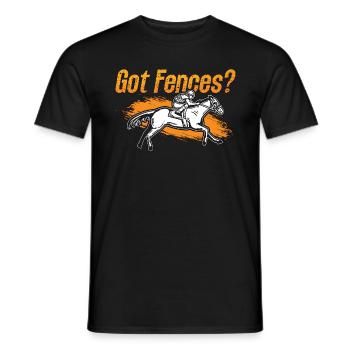 Show Jumping Got Fences Loves Equine Show Jumper - Men's T-Shirt - black - Front - AI Model Male 178 light (178cm)