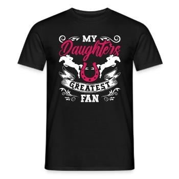 Show Jumping My Daughters Greatest Horse Jumping - Männer T-Shirt - Schwarz - Vorne - AI Model Male 178 light (178cm)