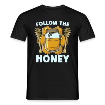 Apiculture Suivre l’apiculteur de miel Apiculteur - T-shirt homme - noir - Devant - AI Model Male 178 light (178cm)