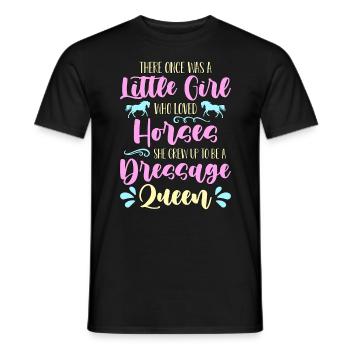 Dressage Il était une fois une petite fille à cheval - T-shirt homme - noir - Devant - AI Model Male 178 light (178cm)