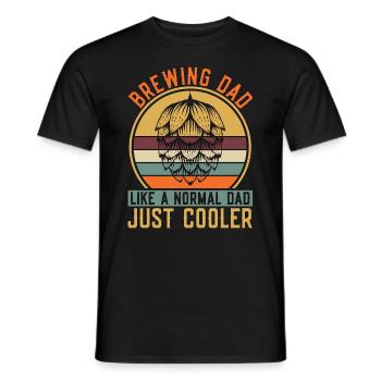 Beer Brewing Brewing Dad Like A Retro Home Brewer - Men's T-Shirt - black - Front - AI Model Male 178 light (178cm)