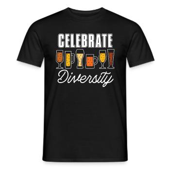 Beer Brewing Celebrate Diversity Hops Beer Brewer - Männer T-Shirt - Schwarz - Vorne - AI Model Male 178 light (178cm)