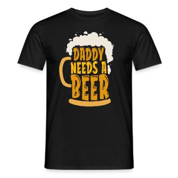Beer Brewing Daddy Needs A Home Brewer Beer Brewer - Männer T-Shirt - Schwarz - Vorne - AI Model Male 178 light (178cm)