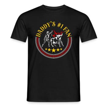 Bullfighting Daddy's #1 Fan Bullring Bullfighter - Men's T-Shirt - black - Front - AI Model Male 178 light (178cm)
