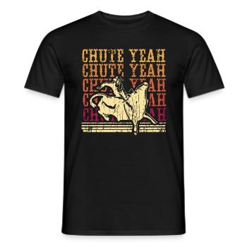 Bull Riding Chute oui Retro Cowboy Bull Rider - T-shirt homme - noir - Devant - AI Model Male 178 light (178cm)